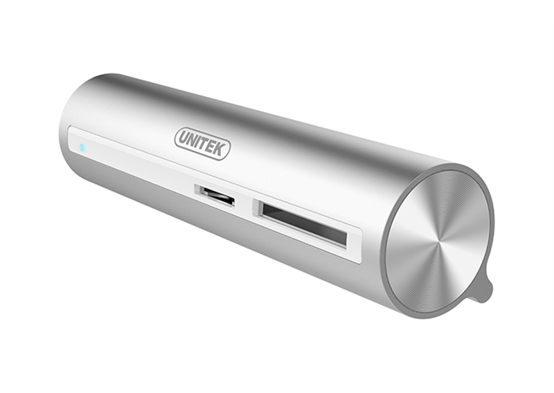 Cáp chuyển USB TYPE-C to HUB USB 3.0 + 2 CARD TF/SD UNITEK Y-3094 HK