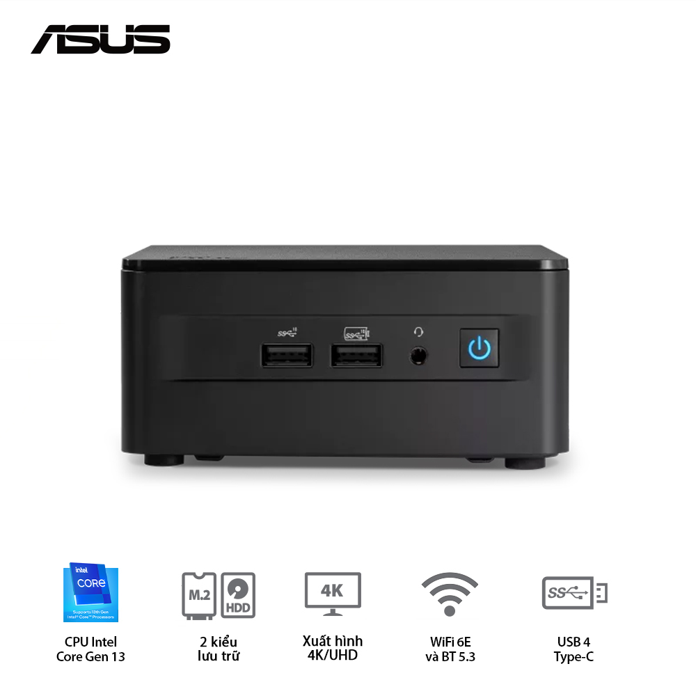 Mini PC NUC ASUS INTEL NUC 13 Pro (RNUC13ANHi300001I) | Intel  Core i3-1315U | DDR4 3200 | Iris Xe | NVMe PCIe4.0 | Wi-Fi+Bluetooth | 0325S